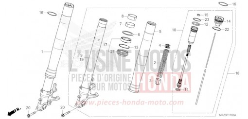GABEL, VORNE CBR600R3R de 2024